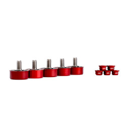 Stainless Steel Cush Drive Rubber 5 Dampers Kit - Red