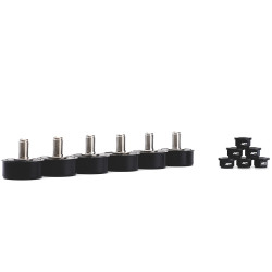 Stainless Steel Cush Drive Rubber 6 Dampers Kit - Black
