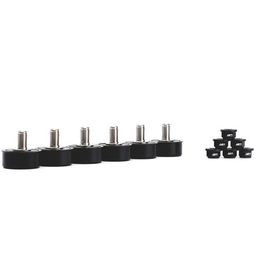 Stainless Steel Cush Drive Rubber 6 Dampers Kit - Black