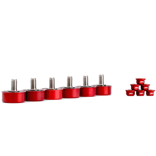 Stainless Steel Cush Drive Rubber 6 Dampers Kit - Red