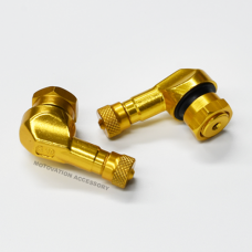 90° Aluminum tire valves 8.3mm - Gold