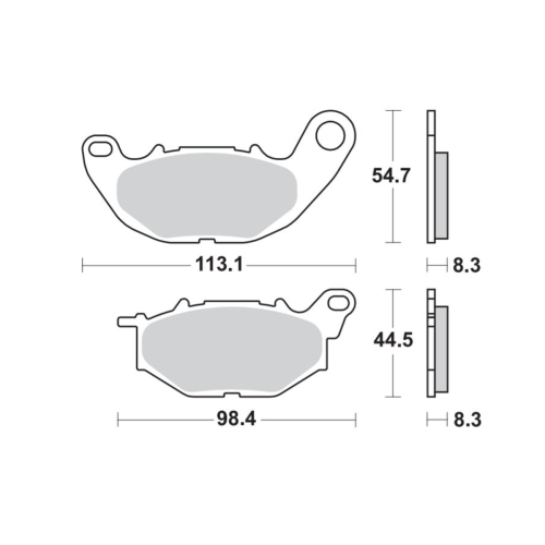 968SM1 Semi-metallic Brake Pad 968SM1 Semi-metallic Brake Pad