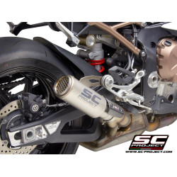 BMW S1000RR (2019 - 2024) CR-T TITANIUM MUFFLER. WITH MESH ON EXIT BMW S1000RR (2019 - 2024) CR-T TITANIUM MUFFLER. WITH MESH ON EXIT