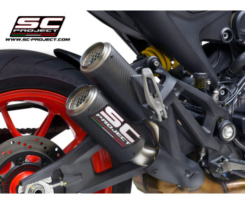 DUCATI MONSTER 950/ PLUS 2021+ TWIN CRT CARBON MUFFLER