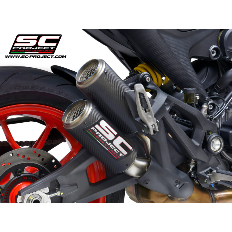 DUCATI MONSTER 950/ PLUS 2021+ TWIN CRT CARBON MUFFLER