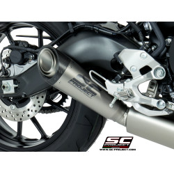 YAMAHA XSR900 (2016 - 2020) FULLSYSTEM 3-1 SS, S1 TITANIUM MUFFLER WITH CARBON ENDCAP
