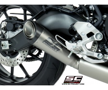 YAMAHA XSR900 (2016 - 2020) FULLSYSTEM 3-1 SS, S1 TITANIUM MUFFLER WITH CARBON ENDCAP
