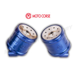 Moto Corse Aluminum oil reservoir kit with titanium cap for Brembo RCS "CORSA CORTA" / RR Brake/Clutch pumps - NAKED - BLUE