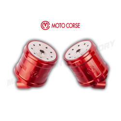 Moto Corse Aluminum oil reservoir kit with titanium cap for Brembo RCS "CORSA CORTA" / RR Brake/Clutch pumps - NAKED - RED