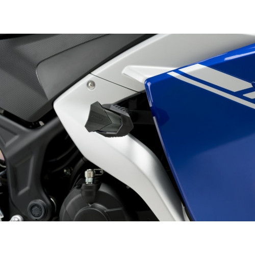 R19 FRAME SLIDERS FOR YAMAHA YZF-R3 2015-2018 - BLACK R19 FRAME SLIDERS FOR YAMAHA YZF-R3 2015-2018 - BLACK