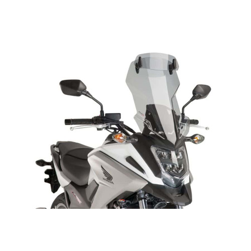 TOURING WINDSHIELD WITH VISOR FOR HONDA NC750X 2016-2020 - SMOKE TOURING WINDSHIELD WITH VISOR FOR HONDA NC750X 2016-2020 - SMOKE