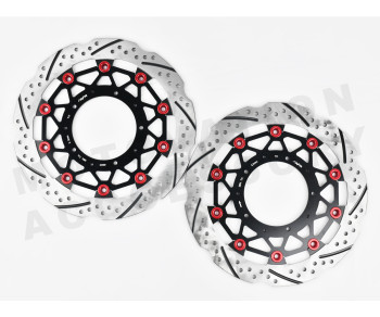Race Series Floating Disk Honda X-ADV750 Red Pins for Brembo 100mm Calipers Race Series Floating Disk Honda X-ADV750 Red Pins for Brembo 100mm Calipers