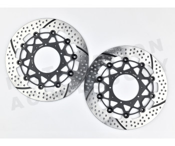 Race Series Floating Disk Honda CB400SF Revo ABS Blue Pins Race Series Floating Disk Honda CB400SF Revo ABS Blue Pins