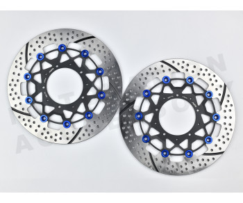 Race Series Floating Disk Honda CB400SF Revo ABS Blue Pins Race Series Floating Disk Honda CB400SF Revo ABS Blue Pins